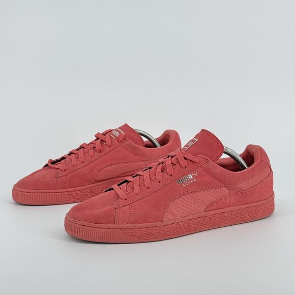 Puma Suede Mono XXI Red Pink Sneakers Men’s Size 10 Snake Y2K Streetwear Low Top main image 7